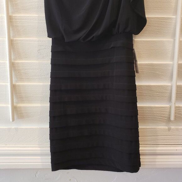 B. Darlin NWT Women One Shoulder Cocktail Dress Black Size 1/2 - Picture 4 of 8